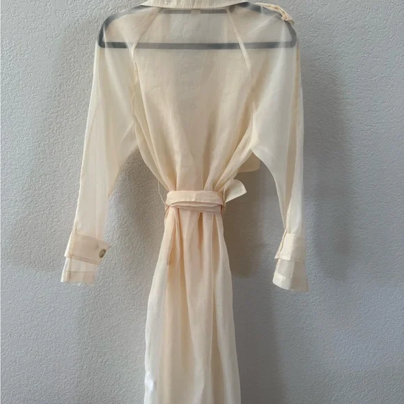 dolan Cream Lightweight Trench Coat - Picture 2 of 5